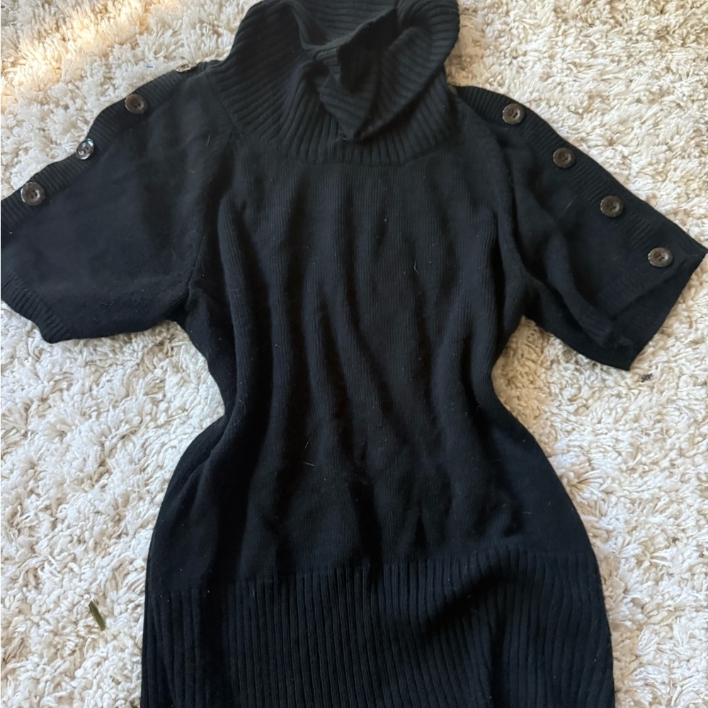 Artisan Dark Gray Knit Sweater dress super cute for the fall or winter.